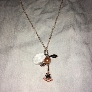 1 of a Kind Vintage Crystal Romantic Rose Necklace